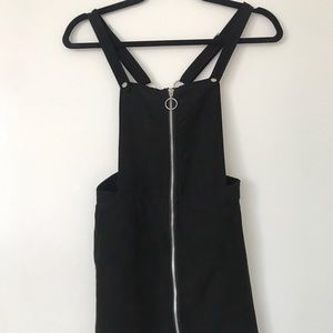 Black overall dress